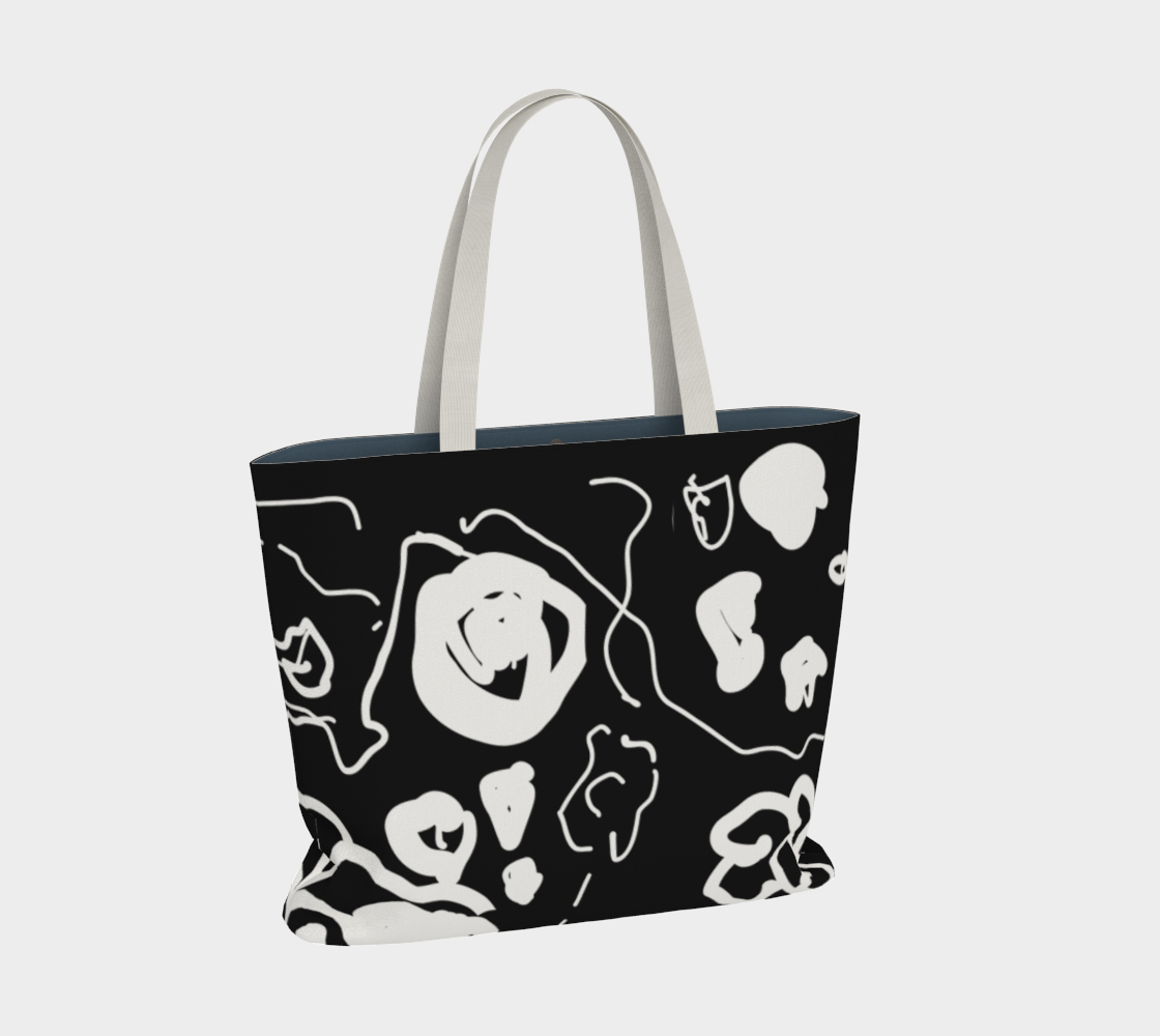 Doodle Black Tote