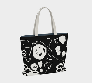 Doodle Black Tote