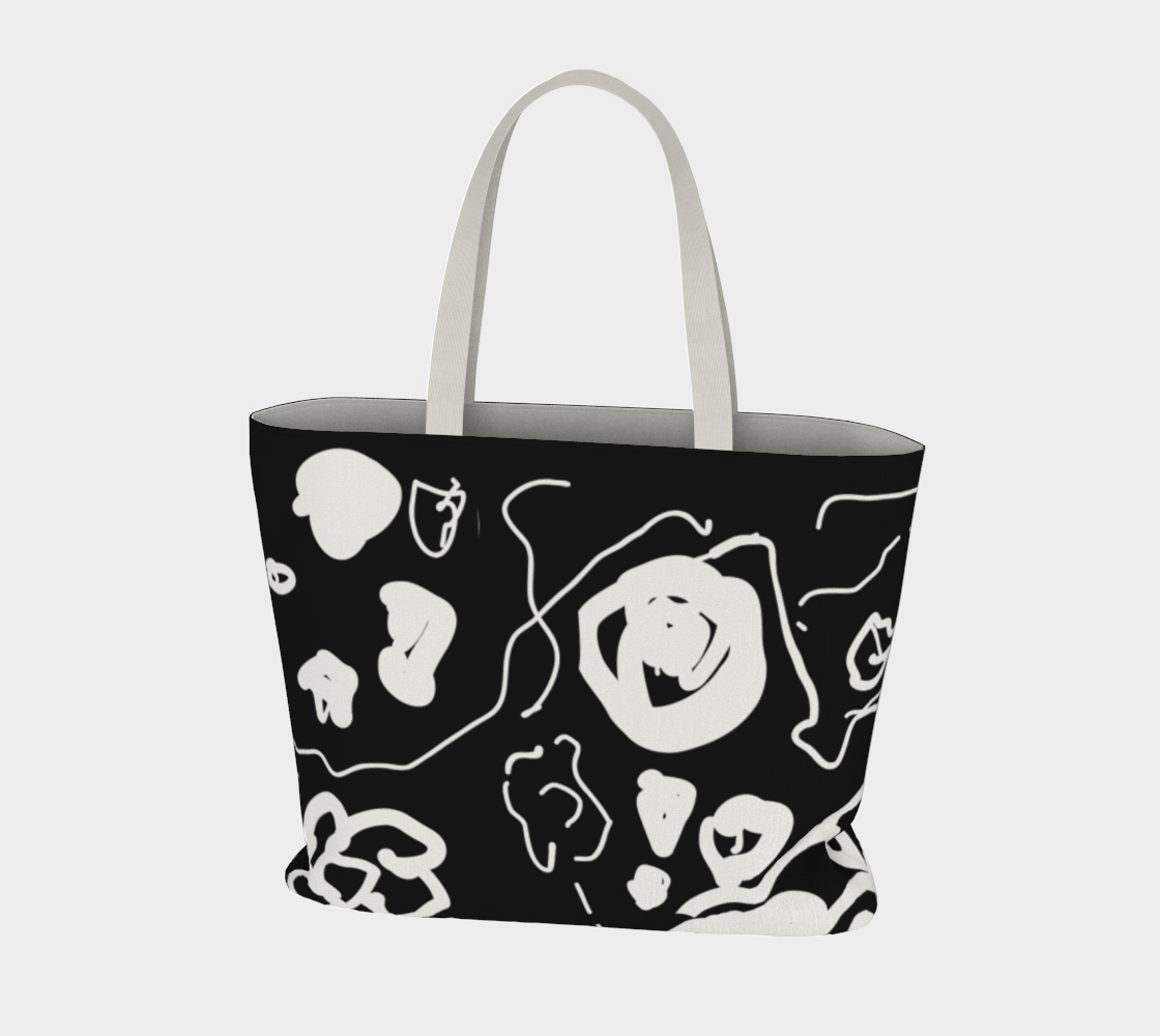 Doodle Black Tote