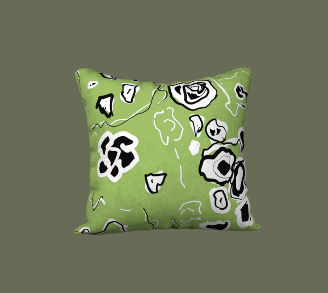 Doodle Chartreuse Toss Cushion Cover