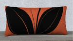 Load image into Gallery viewer, Flowerbird Black Lumbar Cushion
