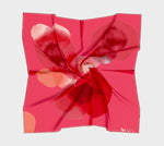 Load image into Gallery viewer, Geisha Girl Coral Silk Scarf
